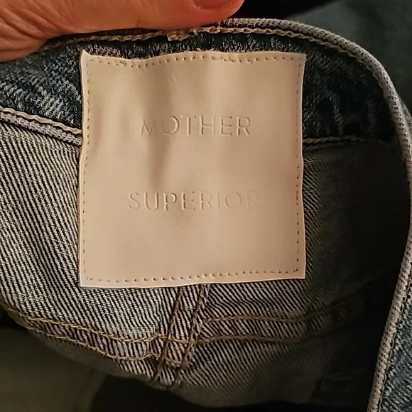 NWT Mother Superior The Split Second jeans skirt in strike a pose - Picture 10 of 13